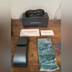 Oliver Peoples Black Brion Sunglasses (OV 5196-S 1005/N5) New w Box And Papers